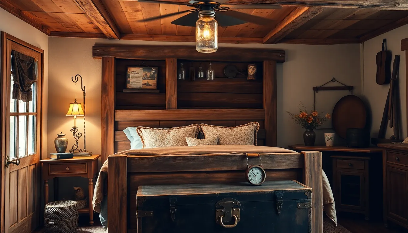 25 Cozy Rustic Bedroom Decor Ideas That'll Transform Your Space Into a Cabin Retreat 4 25 Cozy Rustic Bedroom Decor Ideas That'll Transform Your Space Into a Cabin Retreat 3