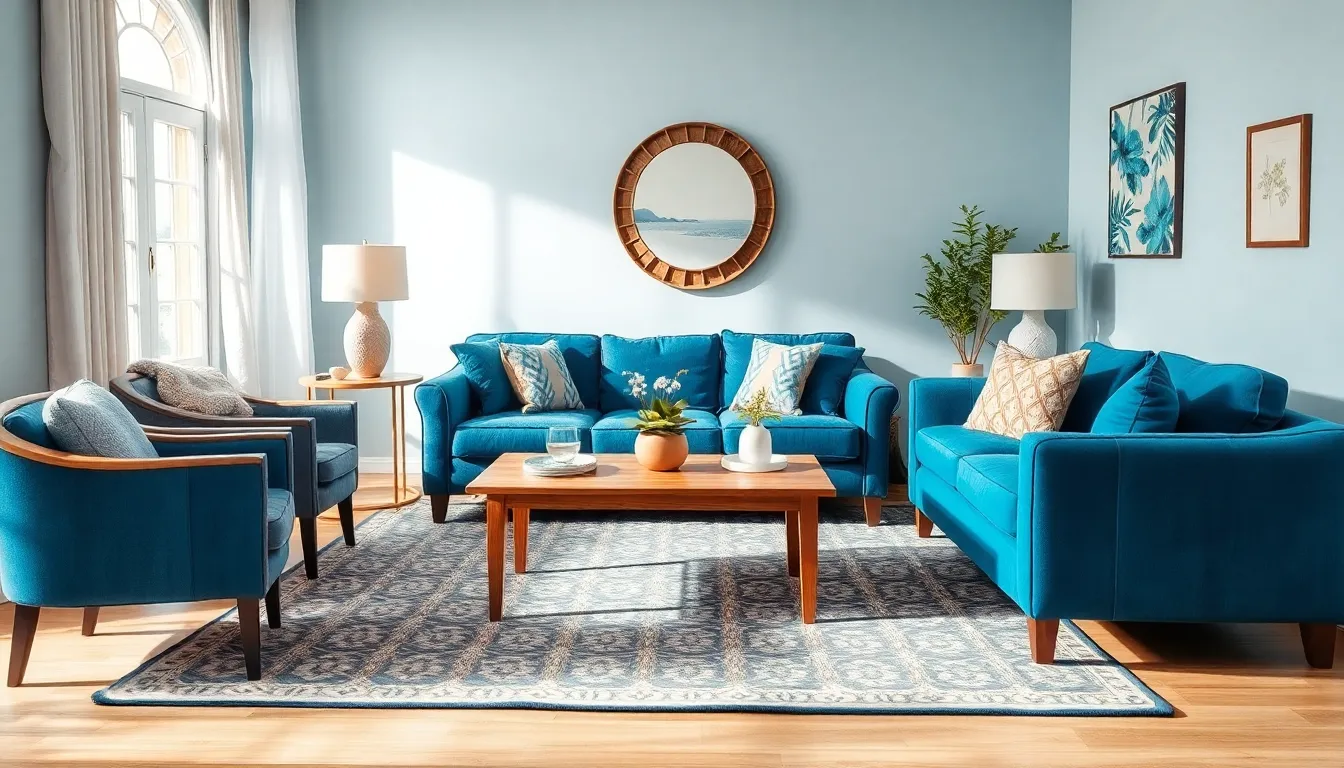27 Blue Sofa Living Room Ideas That Will Transform Your Space 6 27 Blue Sofa Living Room Ideas That Will Transform Your Space 5