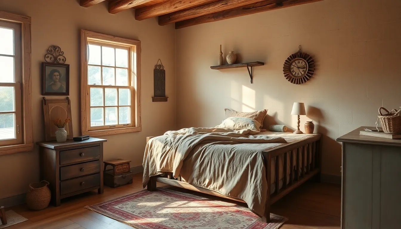 25 Cozy Rustic Bedroom Decor Ideas That'll Transform Your Space Into a Cabin Retreat 6 25 Cozy Rustic Bedroom Decor Ideas That'll Transform Your Space Into a Cabin Retreat 5
