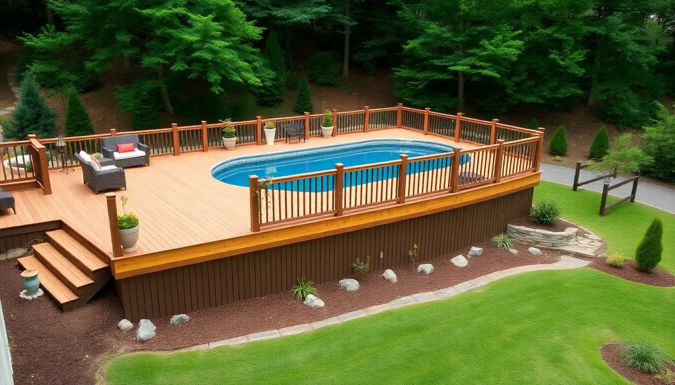 25 Above Ground Pool Deck Ideas That Transform Your Backyard (2025 Guide) 8 25 Above Ground Pool Deck Ideas That Transform Your Backyard (2025 Guide) 7