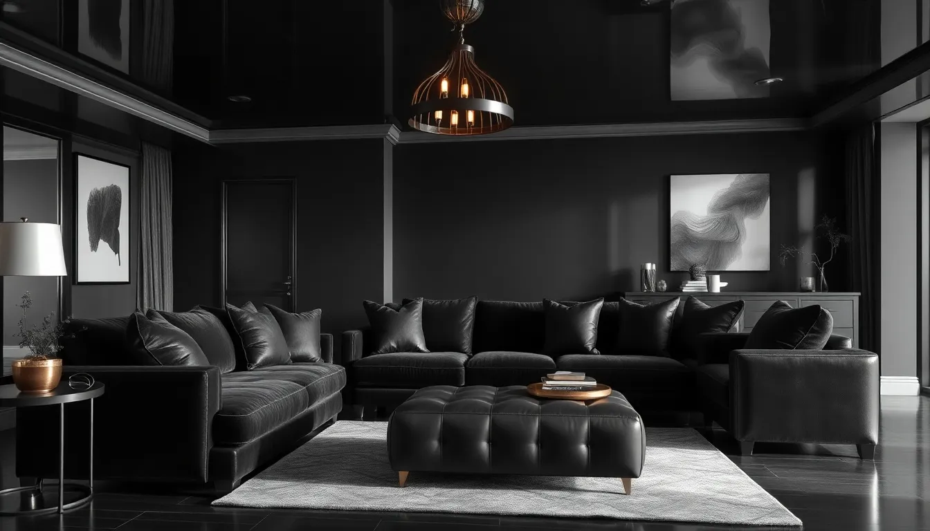 23 Stunning Black Living Room Ideas That Will Transform Your Space 8 23 Stunning Black Living Room Ideas That Will Transform Your Space 7