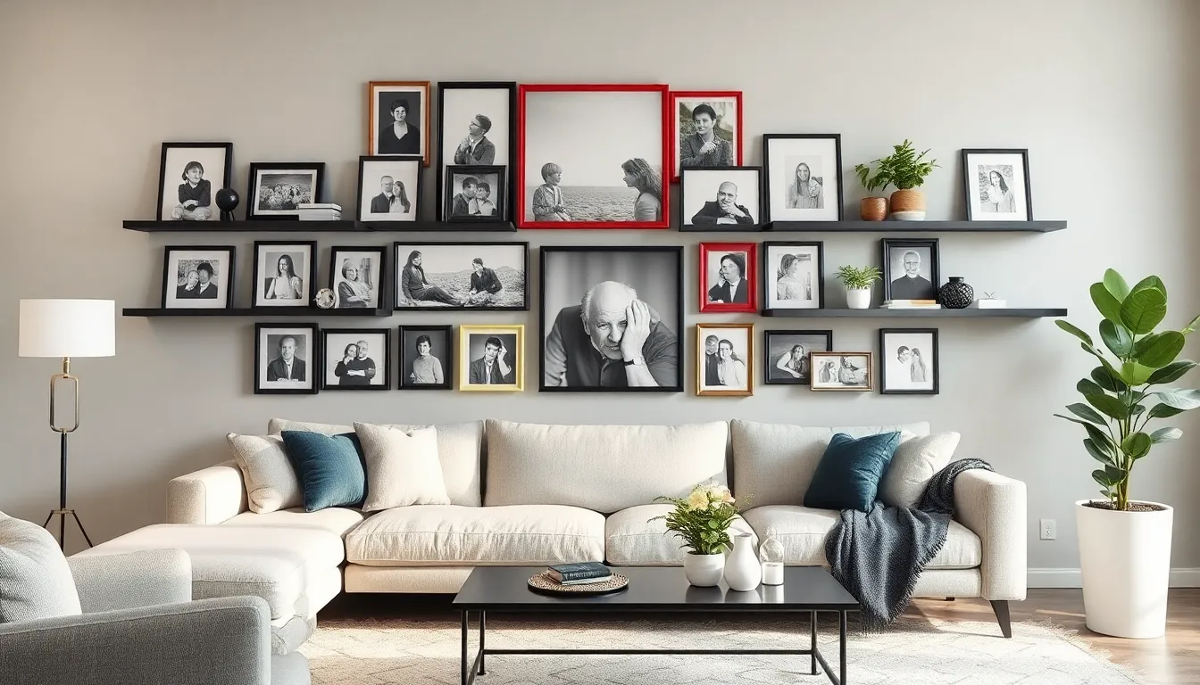 27 Stunning Photo Wall Ideas That Transform Any Blank Wall Into Art 10 27 Stunning Photo Wall Ideas That Transform Any Blank Wall Into Art 9