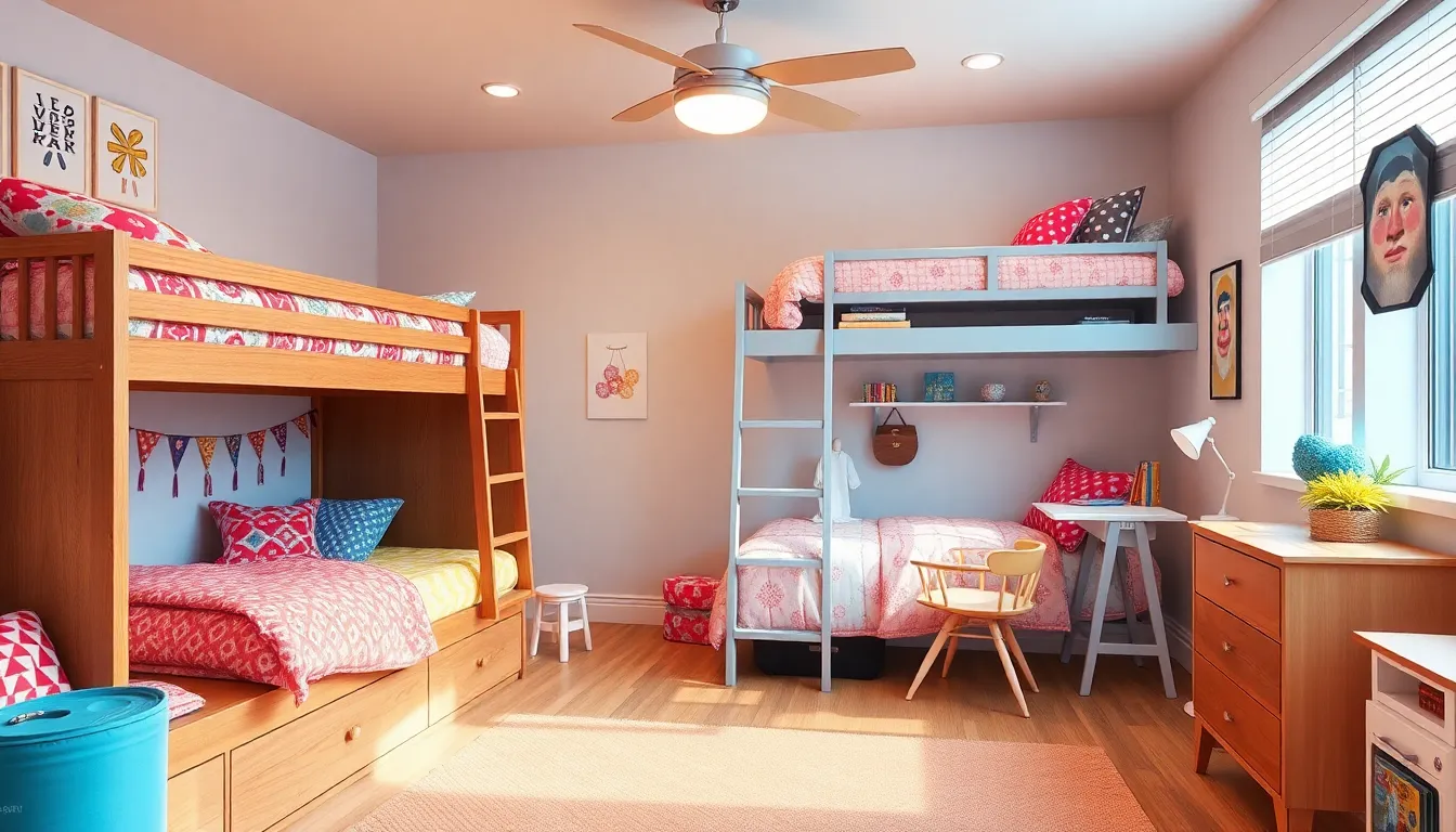 27 Shared Bedroom Ideas That Actually Work (Space-Saving + Privacy Solutions) 10 27 Shared Bedroom Ideas That Actually Work (Space-Saving + Privacy Solutions) 9