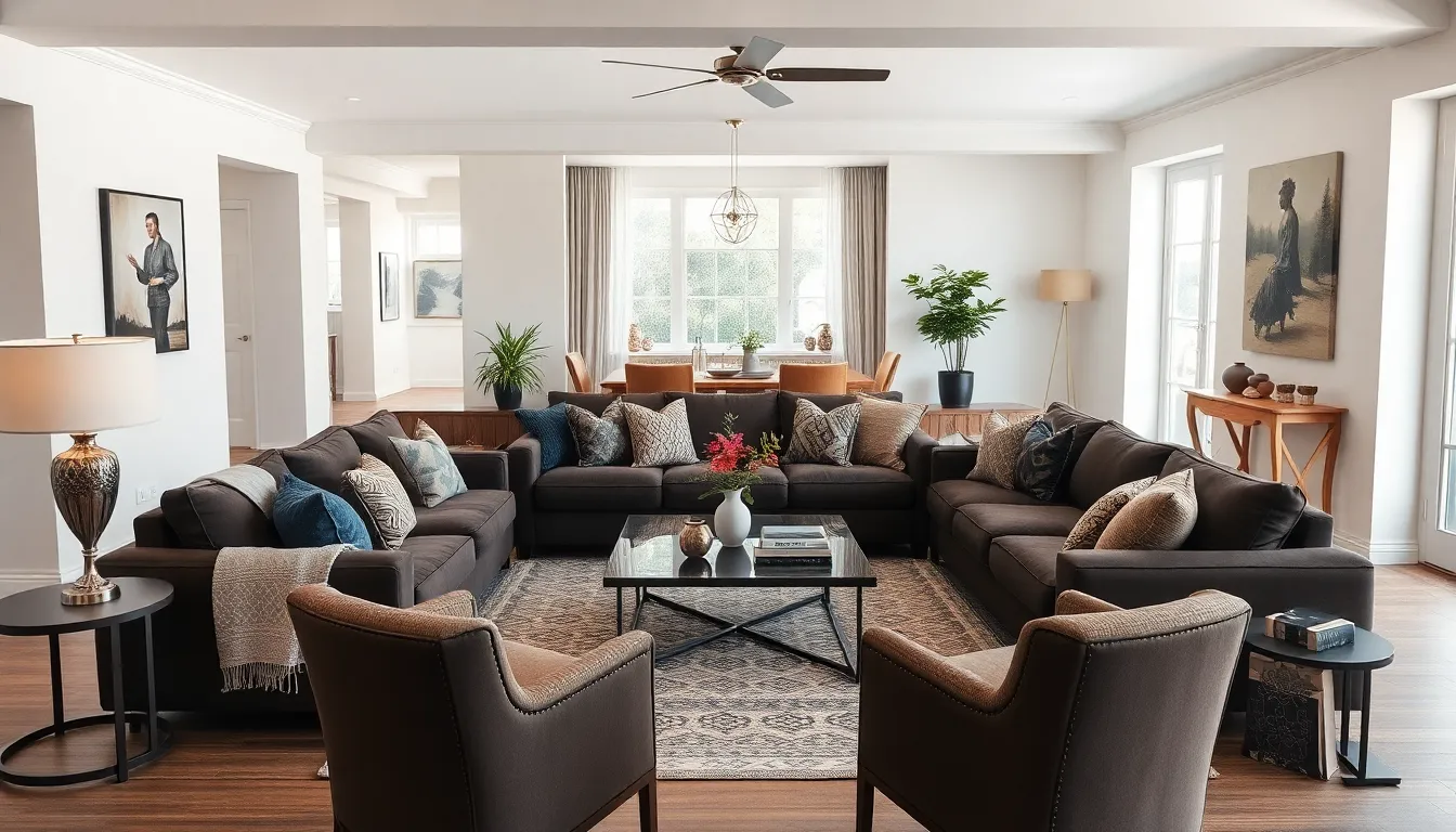 25 Dark Brown Sofa Living Room Ideas That'll Transform Your Space in 2025 11
