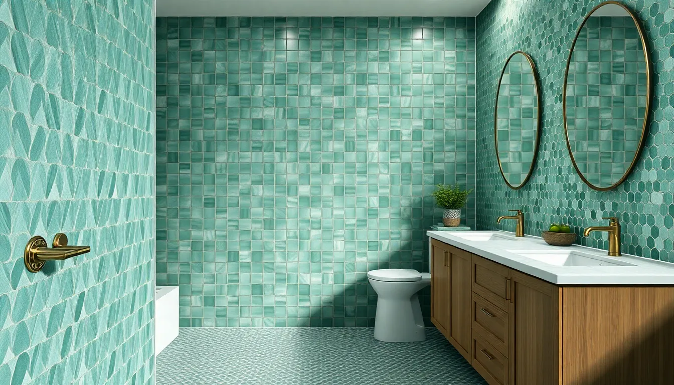 20 Stunning Green Tile Bathroom Ideas That Transform Your Space Into a Spa Retreat 12 20 Stunning Green Tile Bathroom Ideas That Transform Your Space Into a Spa Retreat 11