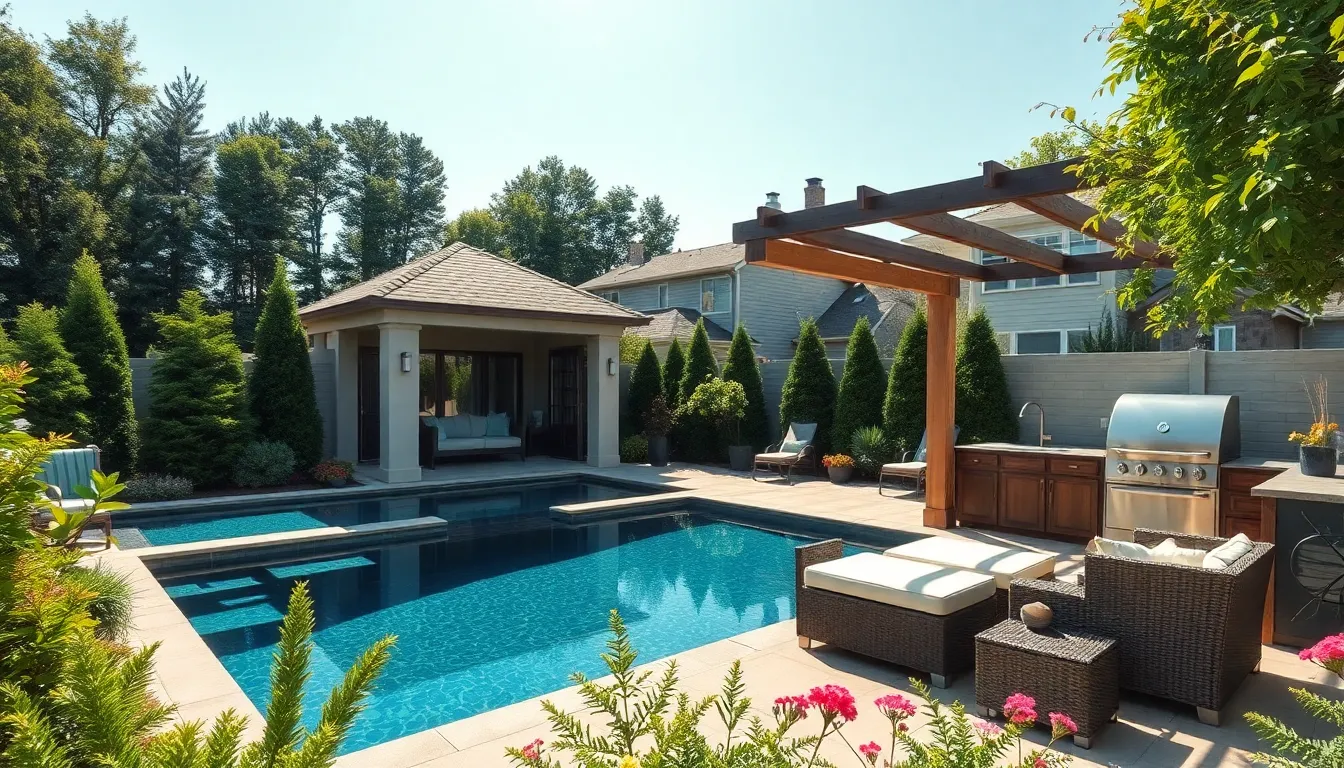 27 Stunning Pool Landscaping Ideas to Transform Your Backyard Into a Luxury Retreat 12 27 Stunning Pool Landscaping Ideas to Transform Your Backyard Into a Luxury Retreat 11