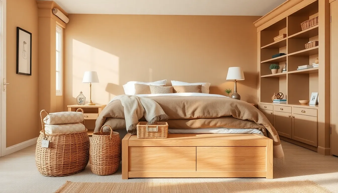 25 Stunning Tan Bedroom Ideas That'll Transform Your Space Into a Cozy Retreat 12 25 Stunning Tan Bedroom Ideas That'll Transform Your Space Into a Cozy Retreat 11