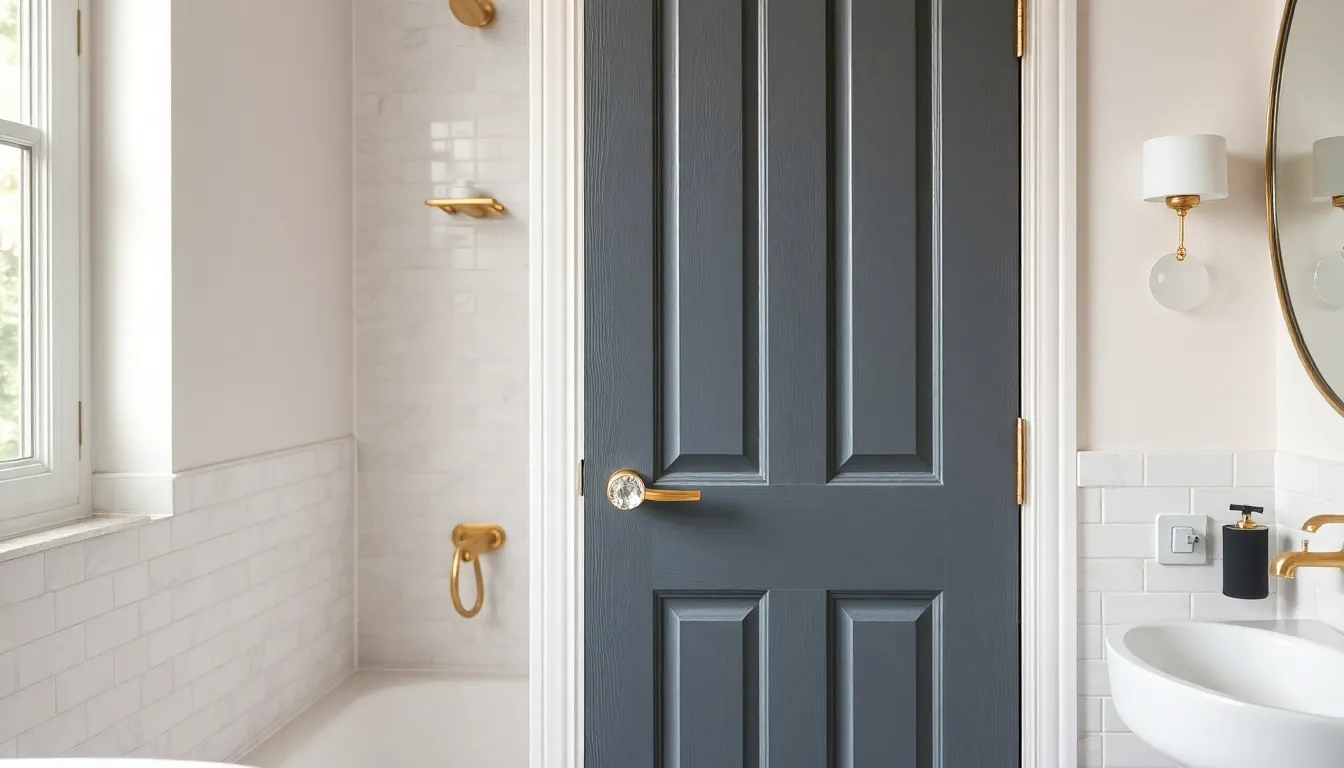 25 Bathroom Door Ideas That Will Transform Your Space (DIY & Budget-Friendly) 14 25 Bathroom Door Ideas That Will Transform Your Space (DIY & Budget-Friendly) 13