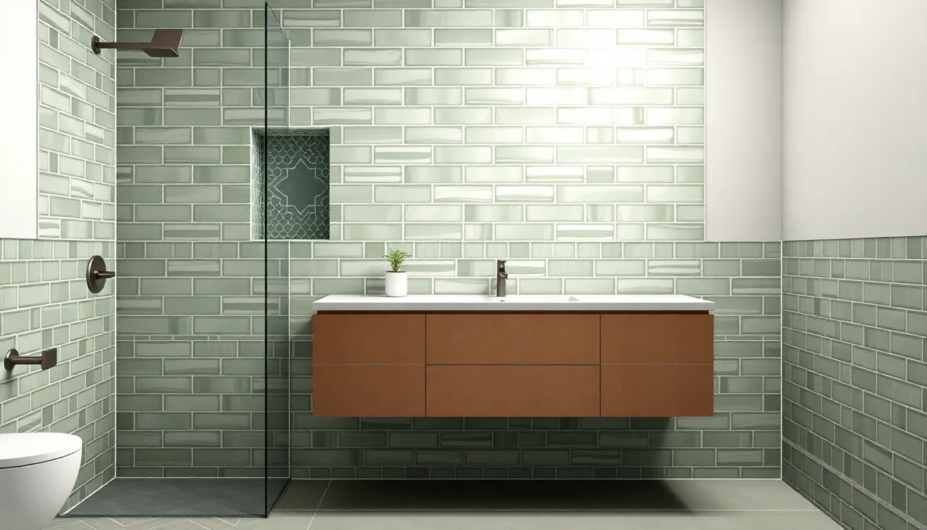 20 Stunning Green Tile Bathroom Ideas That Transform Your Space Into a Spa Retreat 14 20 Stunning Green Tile Bathroom Ideas That Transform Your Space Into a Spa Retreat 13