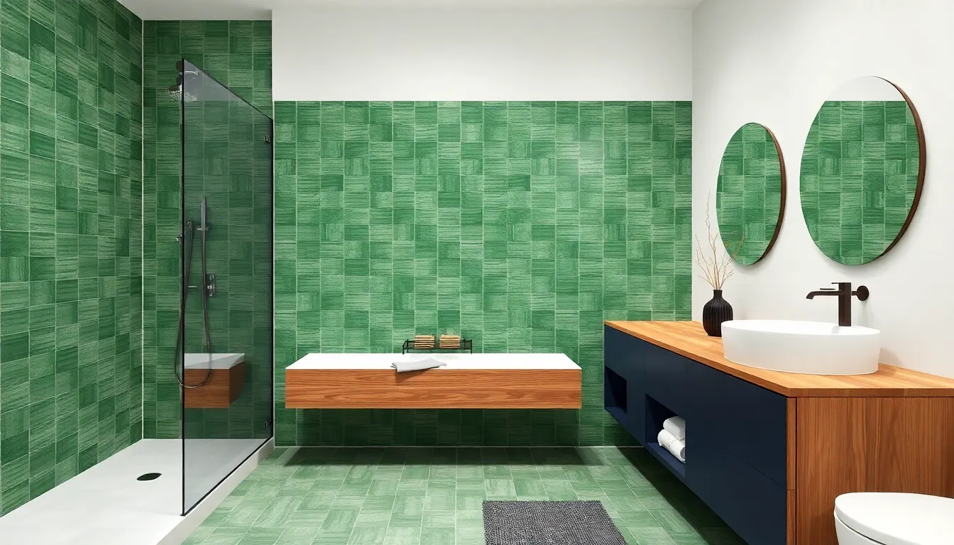 20 Stunning Green Tile Bathroom Ideas That Transform Your Space Into a Spa Retreat 16 20 Stunning Green Tile Bathroom Ideas That Transform Your Space Into a Spa Retreat 15