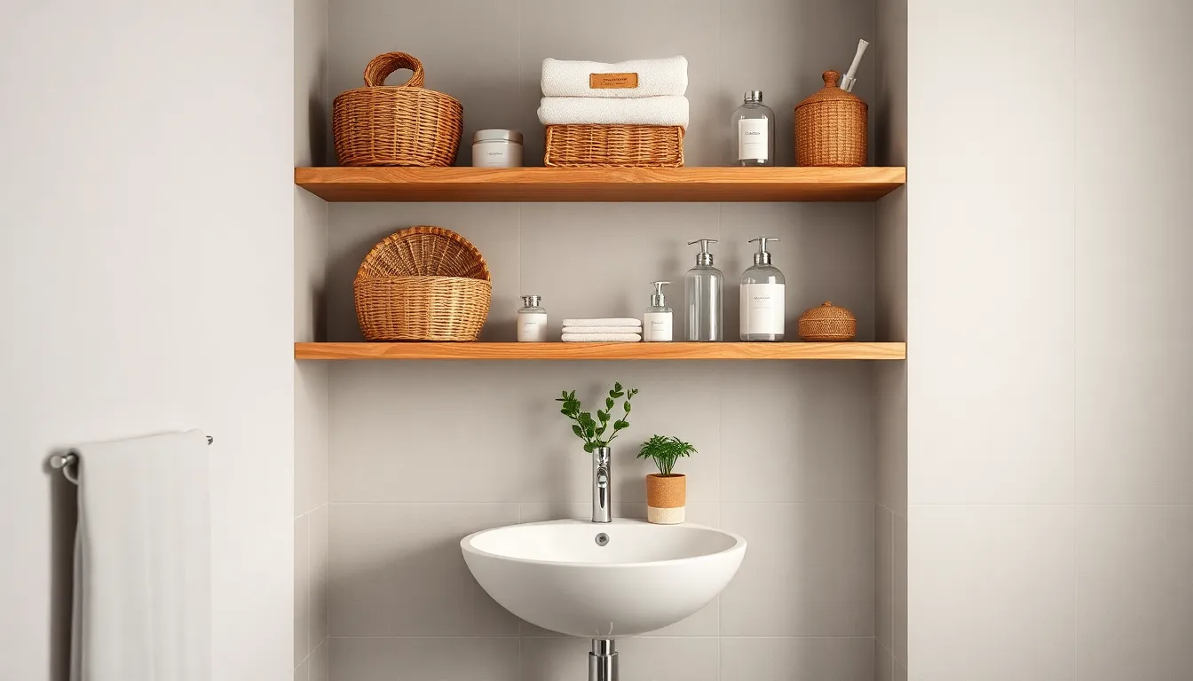 25 Stunning Bathroom Shelf Decor Ideas That Transform Any Space 2 25 Stunning Bathroom Shelf Decor Ideas That Transform Any Space 1