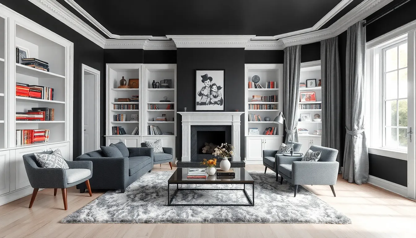 23 Stunning Black Living Room Ideas That Will Transform Your Space 2 23 Stunning Black Living Room Ideas That Will Transform Your Space 1