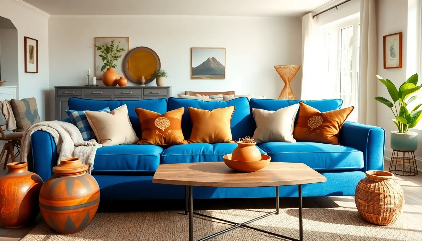 27 Blue Sofa Living Room Ideas That Will Transform Your Space 2 27 Blue Sofa Living Room Ideas That Will Transform Your Space 1