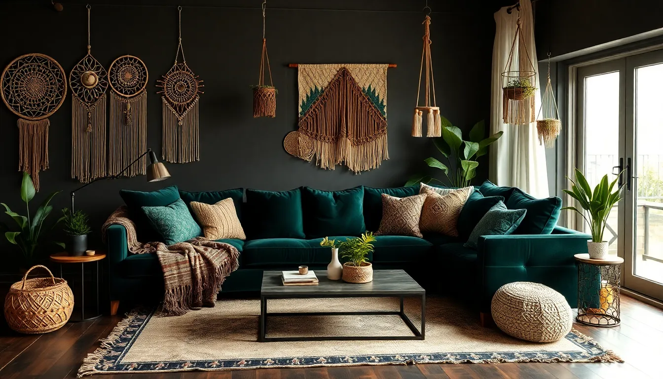 15 Dark Boho Living Room Ideas That Will Transform Your Space Into a Moody Paradise 1