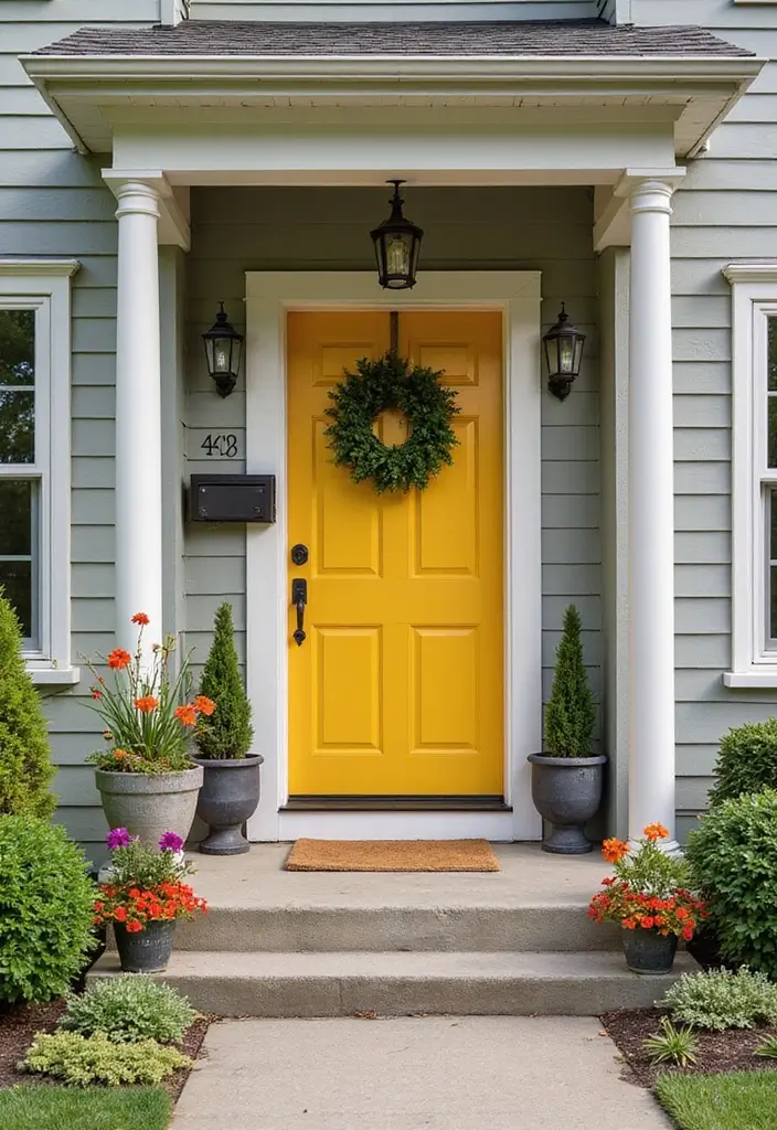 30 Small Front Porch Ideas That Maximize Every Inch 11 30 Small Front Porch Ideas That Maximize Every Inch - 11. Bold Front Door Color