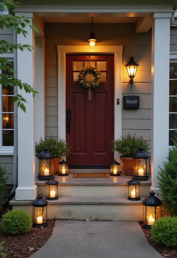 30 Small Front Porch Ideas That Maximize Every Inch 24 30 Small Front Porch Ideas That Maximize Every Inch - 24. Decorative Lanterns