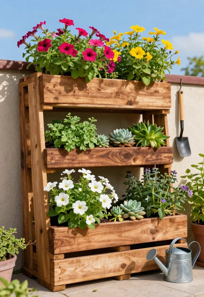 10 Balcony Vertical Garden Ideas for Apartment Living 12 10 Balcony Vertical Garden Ideas for Apartment Living - 2. Vertical Pallet Garden 1