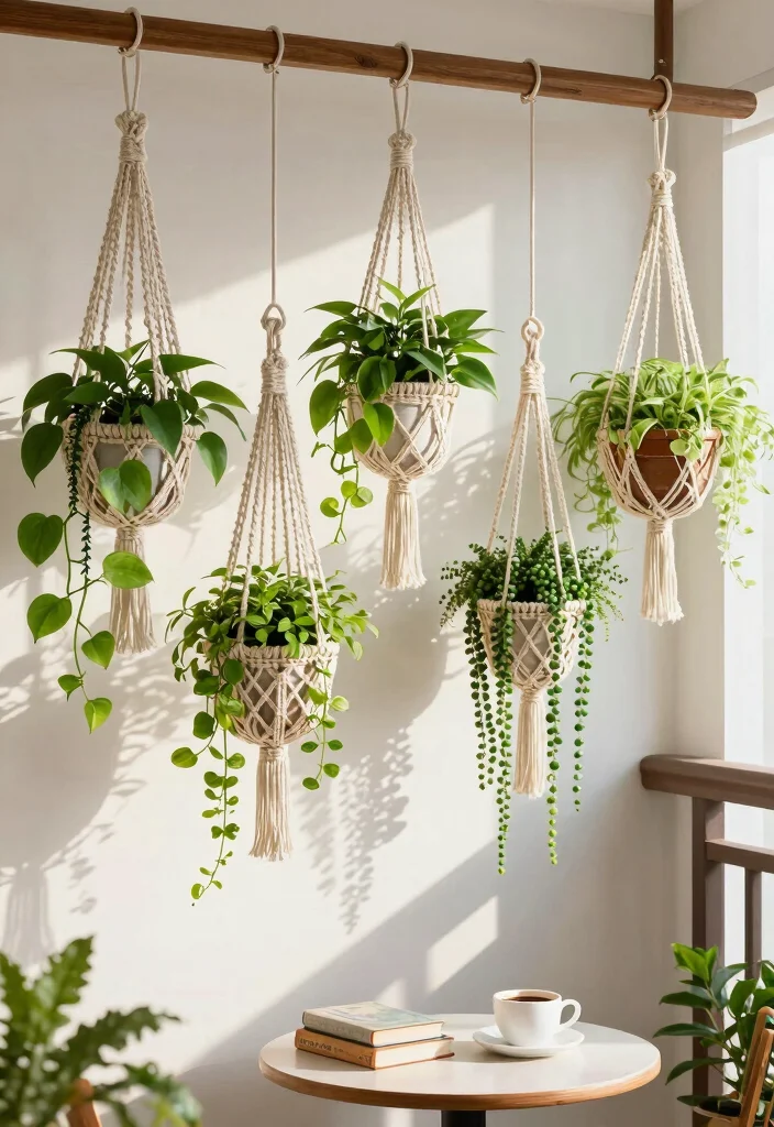 10 Balcony Vertical Garden Ideas for Apartment Living 23 10 Balcony Vertical Garden Ideas for Apartment Living - 3. Hanging Planter Arrangement 1