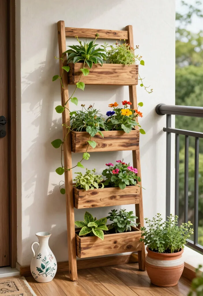 10 Balcony Vertical Garden Ideas for Apartment Living 67 10 Balcony Vertical Garden Ideas for Apartment Living - 7. DIY Vertical Garden Frame 1