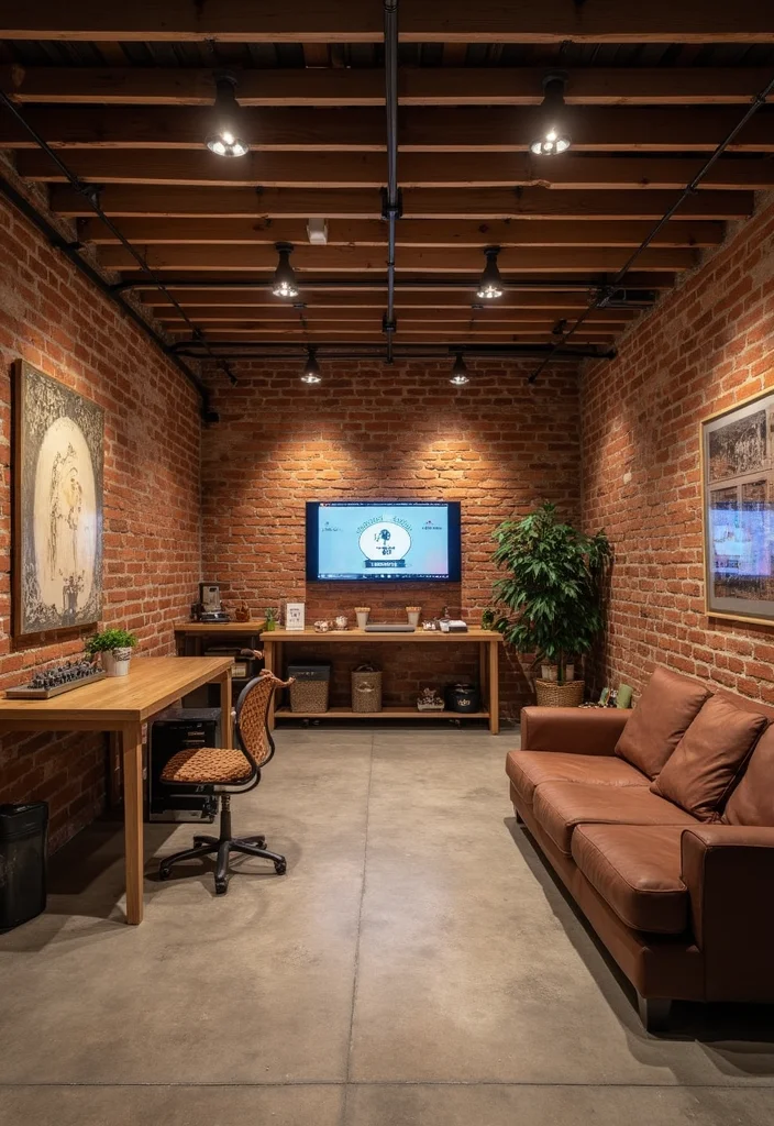 10 Basement Brick Wall Ideas for Rustic Textured Warmth 100 10 Basement Brick Wall Ideas for Rustic Textured Warmth - 10. Create a Multi-Functional Space