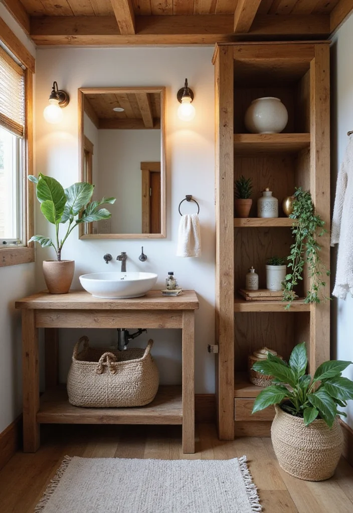 10 Basement Half Bathroom Ideas for Simple Useful Additions 45 10 Basement Half Bathroom Ideas for Simple Useful Additions - 5. Incorporate Natural Elements