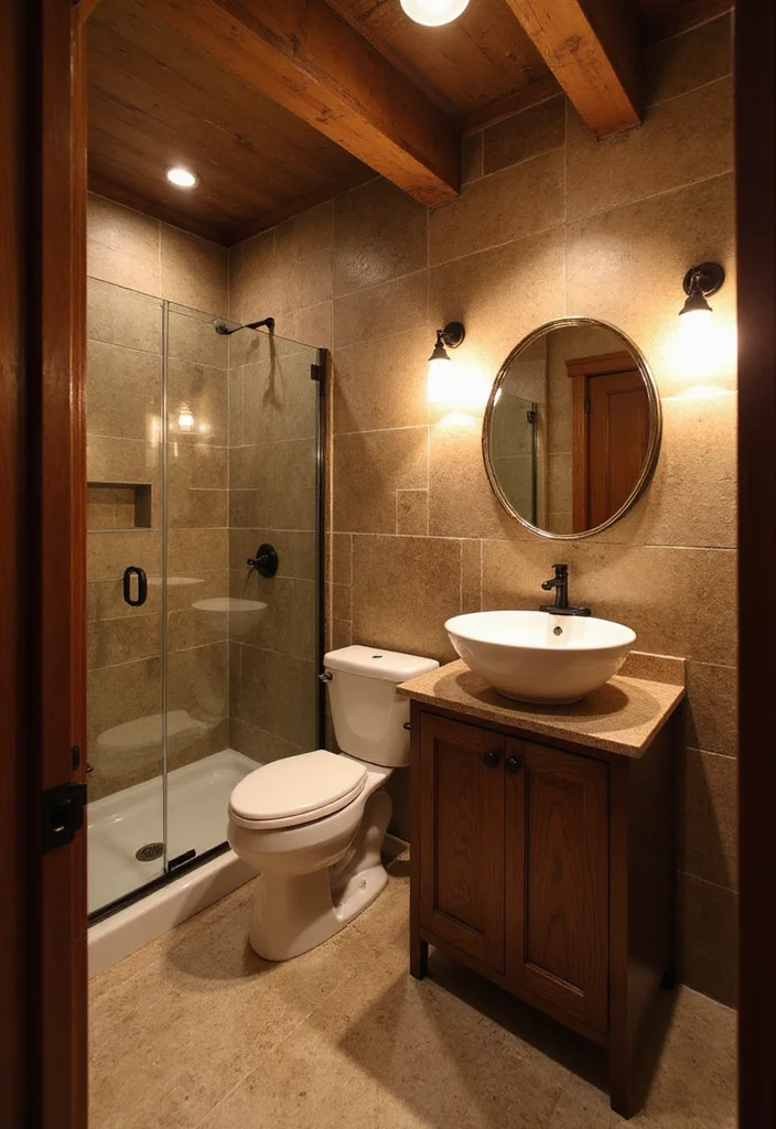 10 Basement Half Bathroom Ideas for Simple Useful Additions 56 10 Basement Half Bathroom Ideas for Simple Useful Additions - 6. Create Cozy Lighting