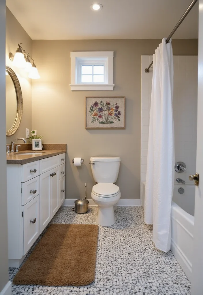 10 Basement Half Bathroom Ideas for Simple Useful Additions 89 10 Basement Half Bathroom Ideas for Simple Useful Additions - 9. Unique Flooring Choices