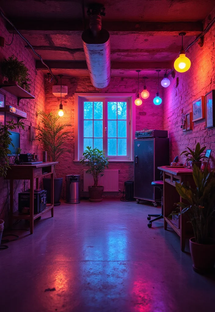 10 Basement Music Studio Ideas for Functional Acoustic Space 23 10 Basement Music Studio Ideas for Functional Acoustic Space - 3. Creative Lighting for Inspiration