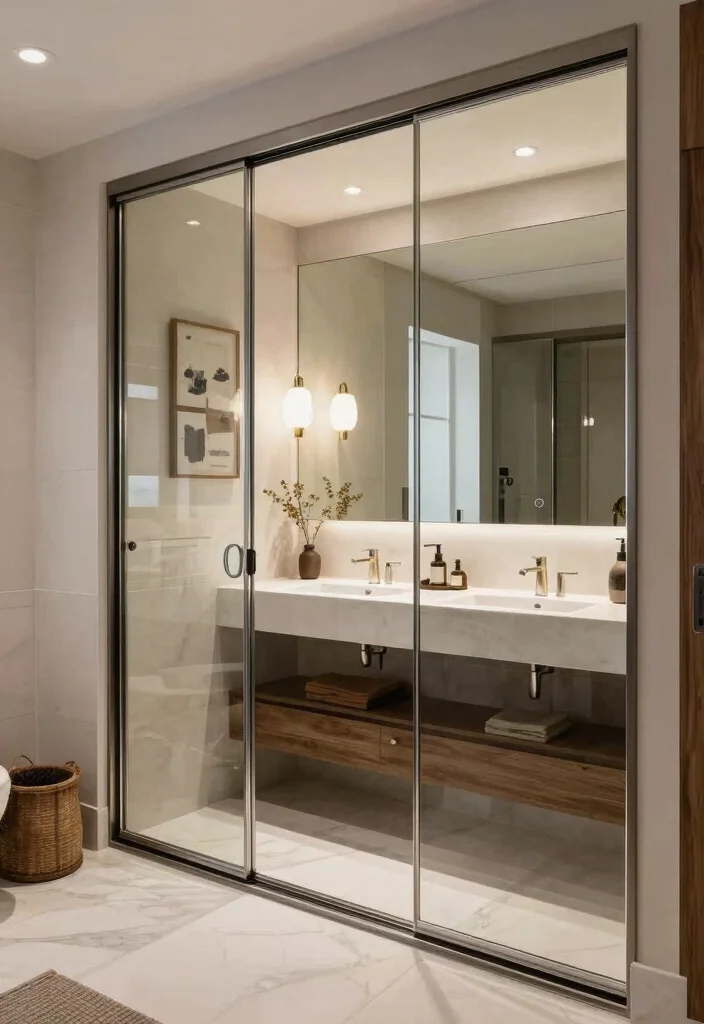 10 Bathroom Sliding Door Ideas for a Sleek Space Saving Look 4 10 Bathroom Sliding Door Ideas for a Sleek Space Saving Look 4. Mirrored Sliding Doors 0