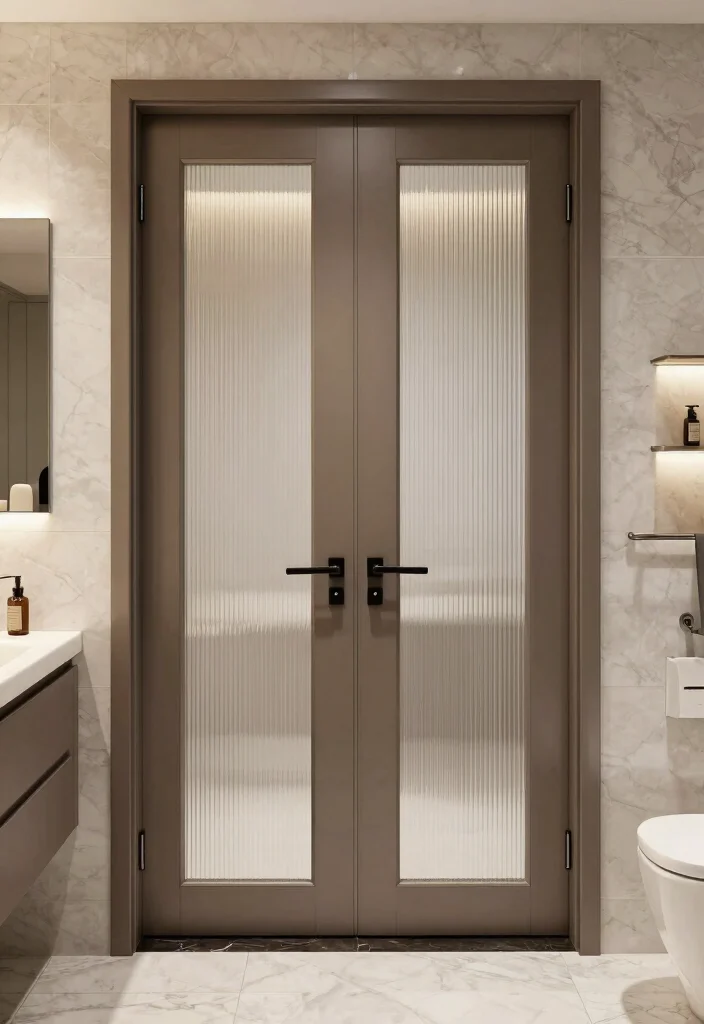 10 Bifold Bathroom Door Ideas for Tight Bathroom Layouts 10. Custom Made Bifold Doors 0