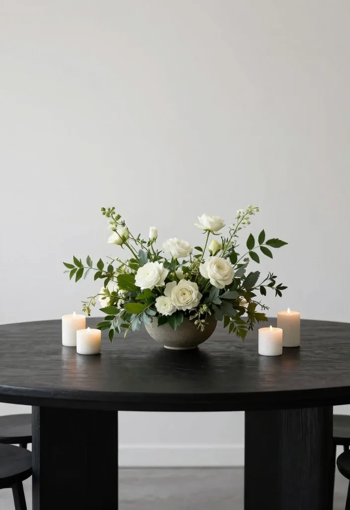 10 Black Dining Table Decor Ideas for a Bold Elegant Look 10. Simple Elegance 0