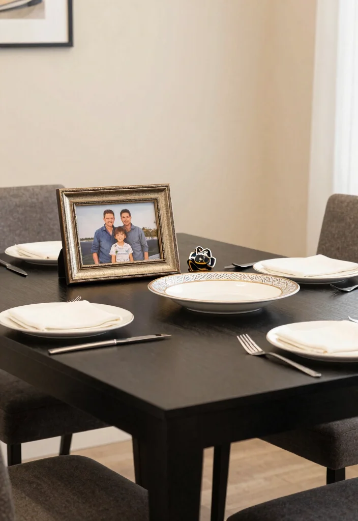 10 Black Dining Table Decor Ideas for a Bold Elegant Look 9. Personal Touches 0