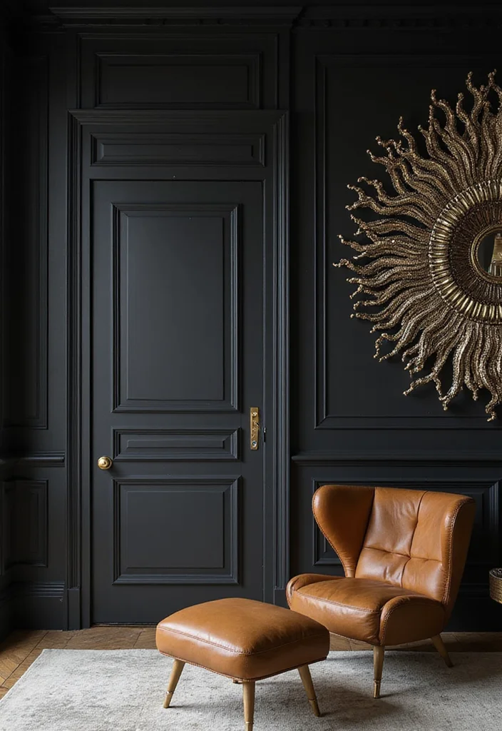 10 Black Wall Decor Ideas for Bold Modern Contrast 100 10 Black Wall Decor Ideas for Bold Modern Contrast - 10. Statement Wallpaper