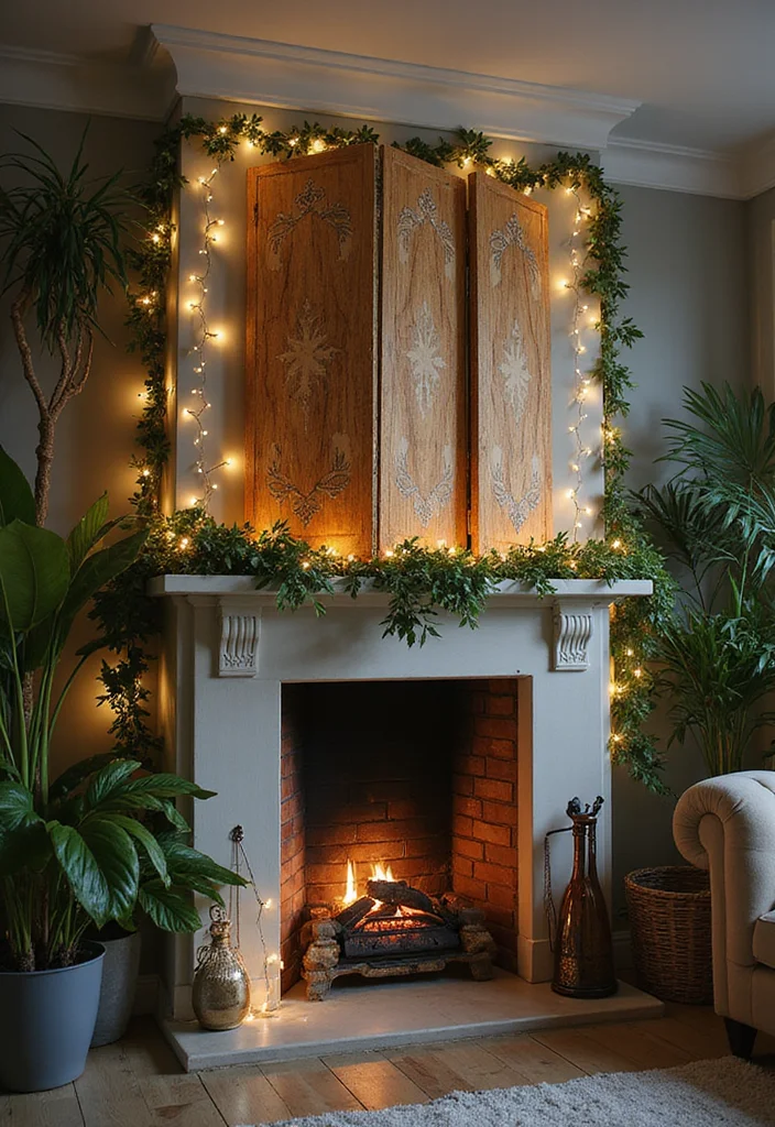 10 Boarded Up Fireplace Ideas for Creative Decorative Covers 23 10 Boarded Up Fireplace Ideas for Creative Decorative Covers - 3. Decorative Screen