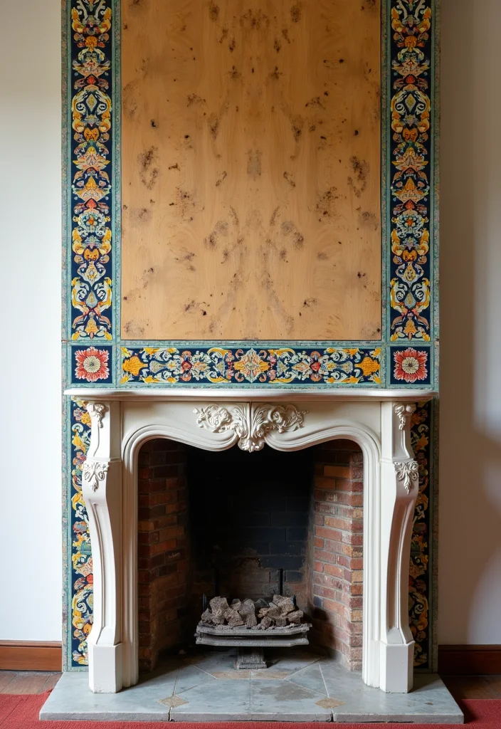 10 Boarded Up Fireplace Ideas for Creative Decorative Covers 89 10 Boarded Up Fireplace Ideas for Creative Decorative Covers - 9. Decorative Tiles