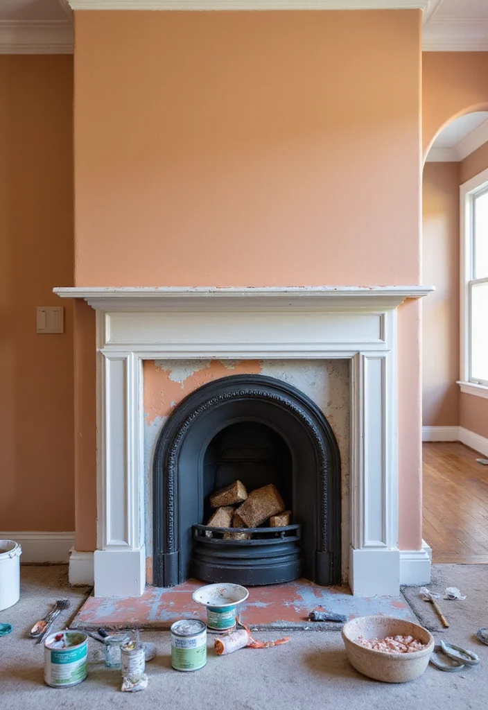 10 Cheap Fireplace Ideas for Easy Budget Updates 1 10 Cheap Fireplace Ideas for Easy Budget Updates - 1. Paint it Up!
