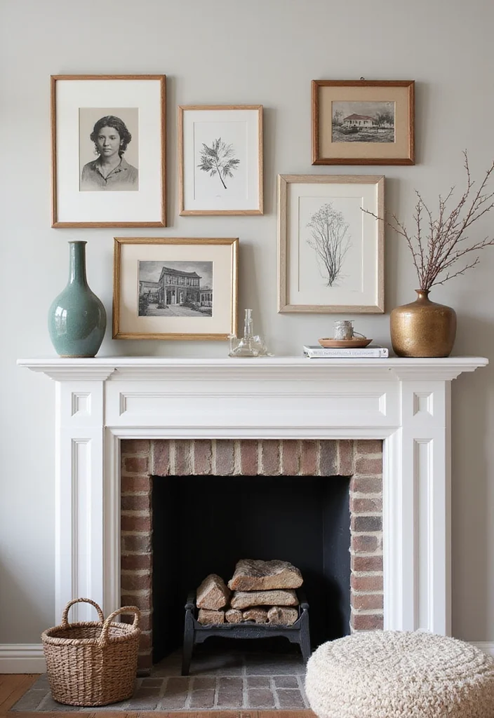10 Cheap Fireplace Ideas for Easy Budget Updates 89 10 Cheap Fireplace Ideas for Easy Budget Updates - 9. Incorporate Artwork