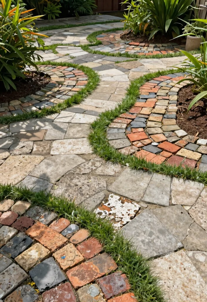 10 Creative 24x24 Paver Patio Ideas for a Balanced Layout 4. Eco Friendly Paver Layout with Recycled Materials 0