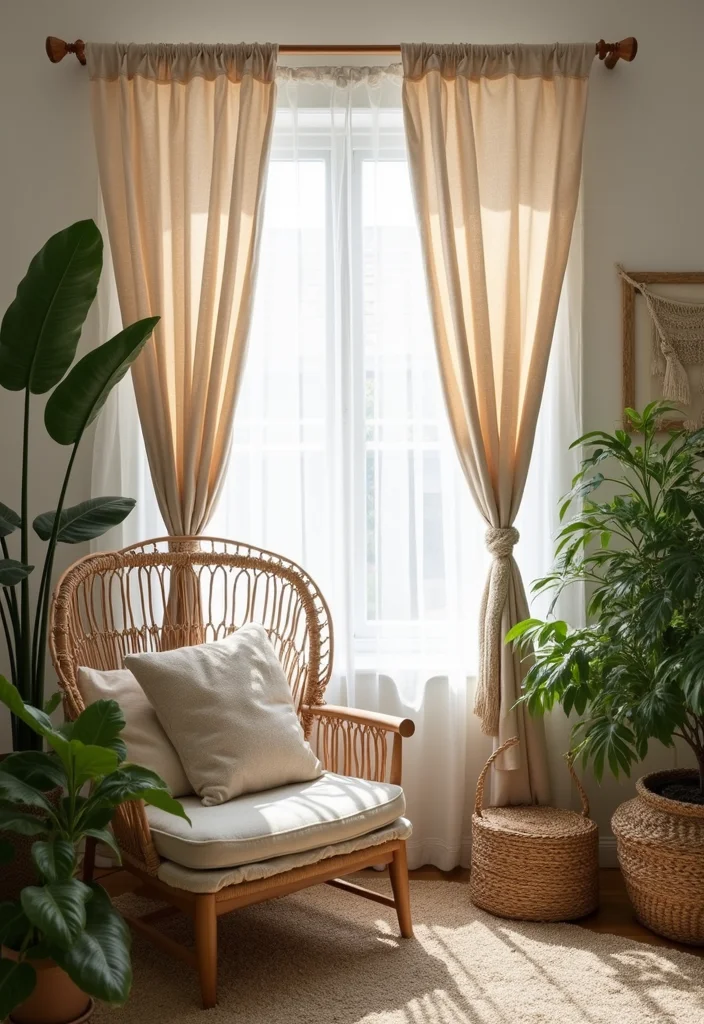 10 Curtain Clips Ideas for Easy Smooth Hanging 56 10 Curtain Clips Ideas for Easy Smooth Hanging - 6. Macrame Ties for a Textured Touch