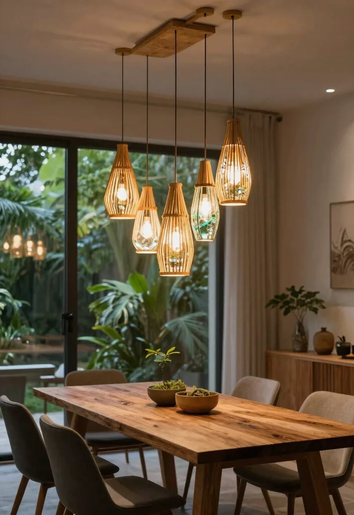 10 Dining Table Lighting Ideas That Set the Right Mood 1 10 Dining Table Lighting Ideas That Set the Right Mood 1. Eco Friendly Pendant Lights 0