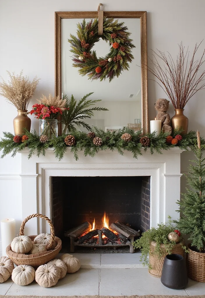 10 Fireplace No Fire Ideas for Safe Decorative Alternatives 100 10 Fireplace No Fire Ideas for Safe Decorative Alternatives - 10. Seasonal Decor Displays