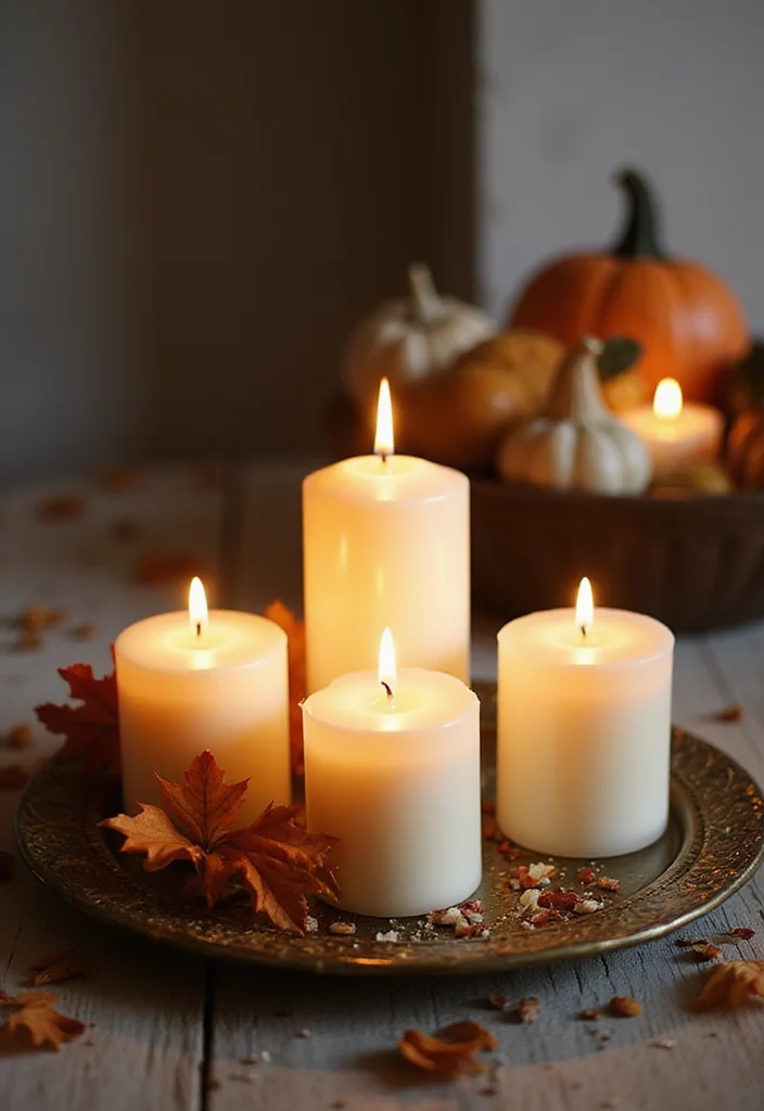 10 Fireplace No Fire Ideas for Safe Decorative Alternatives 34 10 Fireplace No Fire Ideas for Safe Decorative Alternatives - 4. Candles in Creative Arrangements