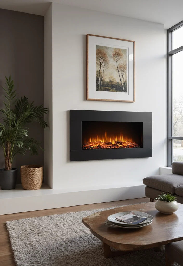 10 Fireplace No Fire Ideas for Safe Decorative Alternatives 56 10 Fireplace No Fire Ideas for Safe Decorative Alternatives - 6. Wall-Mounted Electric Fireplaces