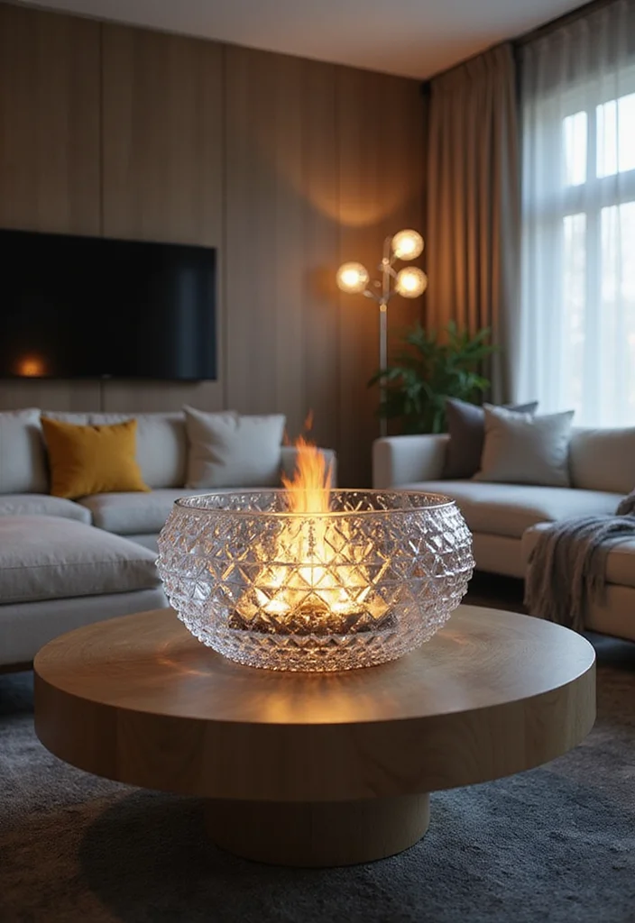 10 Fireplace No Fire Ideas for Safe Decorative Alternatives 89 10 Fireplace No Fire Ideas for Safe Decorative Alternatives - 9. Crystal or Glass Fire Bowls