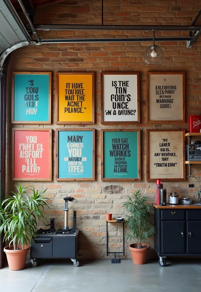 10 Garage Wall Decor Ideas for Organized Practical Style 100 10 Garage Wall Decor Ideas for Organized Practical Style - 10. Inspirational Quotes and Prints