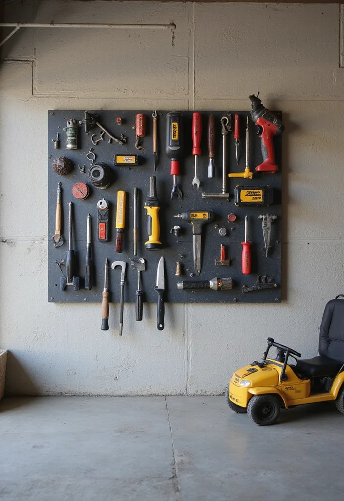 10 Garage Wall Decor Ideas for Organized Practical Style 34 10 Garage Wall Decor Ideas for Organized Practical Style - 4. Magnetic Tool Board
