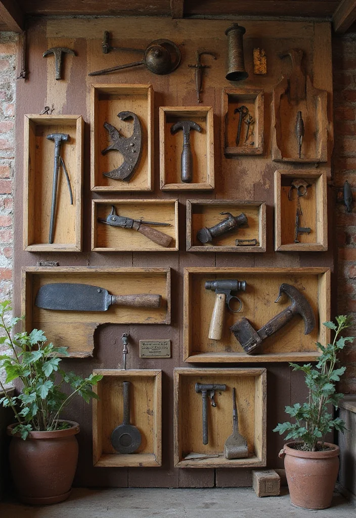 10 Garage Wall Decor Ideas for Organized Practical Style 56 10 Garage Wall Decor Ideas for Organized Practical Style - 6. Vintage Tool Displays