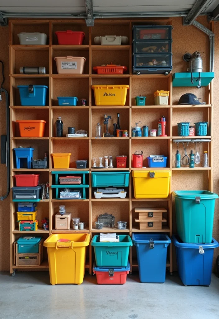 10 Garage Wall Decor Ideas for Organized Practical Style 78 10 Garage Wall Decor Ideas for Organized Practical Style - 8. Organizational Cubbies