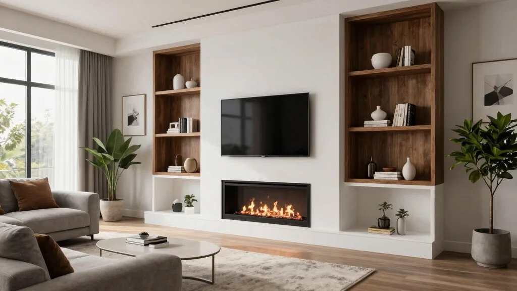 10 Gas Fireplace Ideas with TV Above for a Clean Built In Look