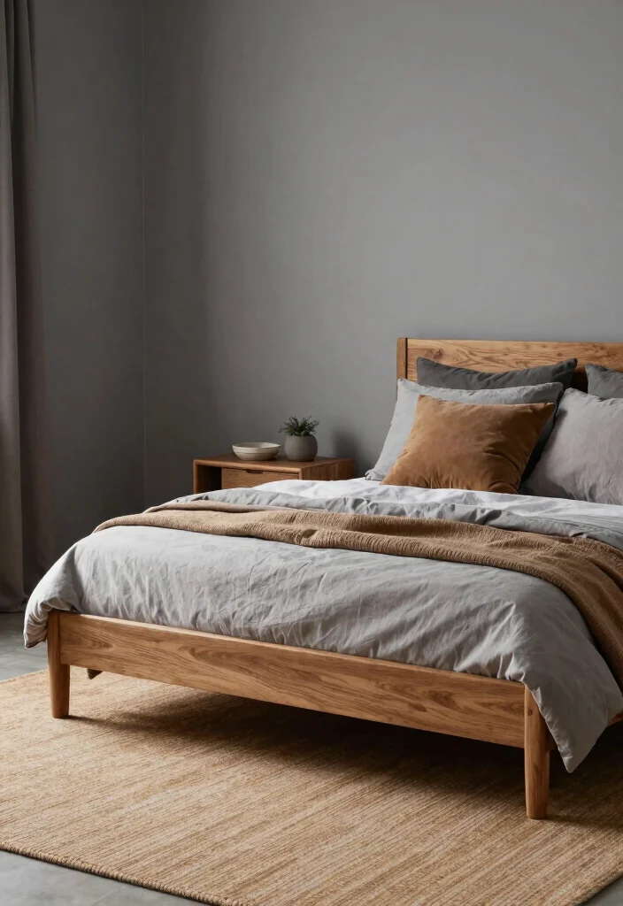 10 Grey Bedroom Ideas for Men That Feel Calm and Masculine 9. Grey and Earthy Tones Combo 0